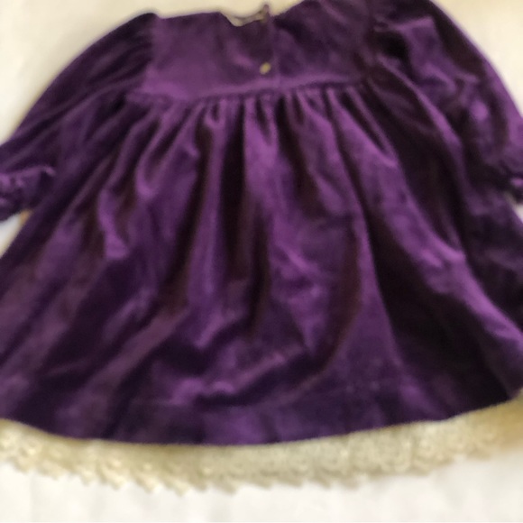 NWT Rebecca Raggs Original Royal Purple Velvet Lace Embroidered Dress Size 3T - Picture 8 of 13